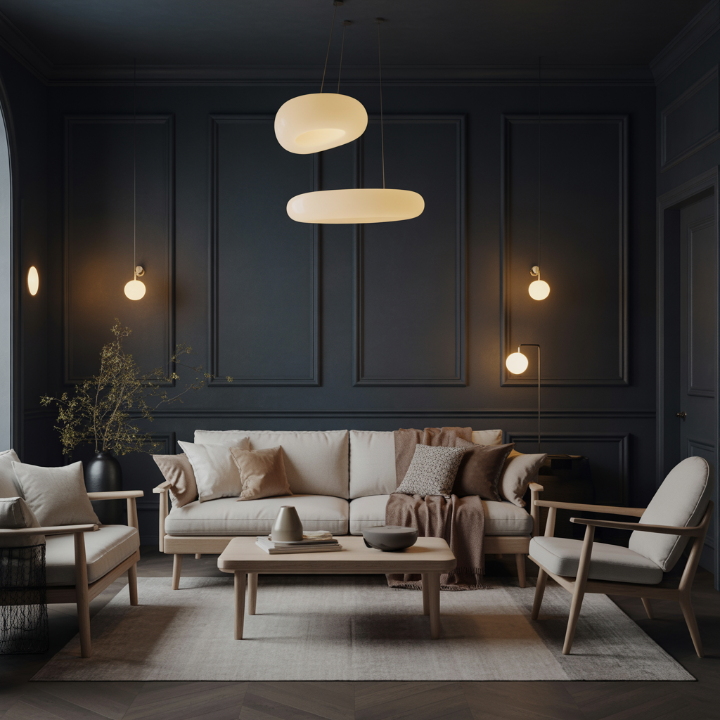 7.Sa skapar du en elegant kansla med morka vaggar
