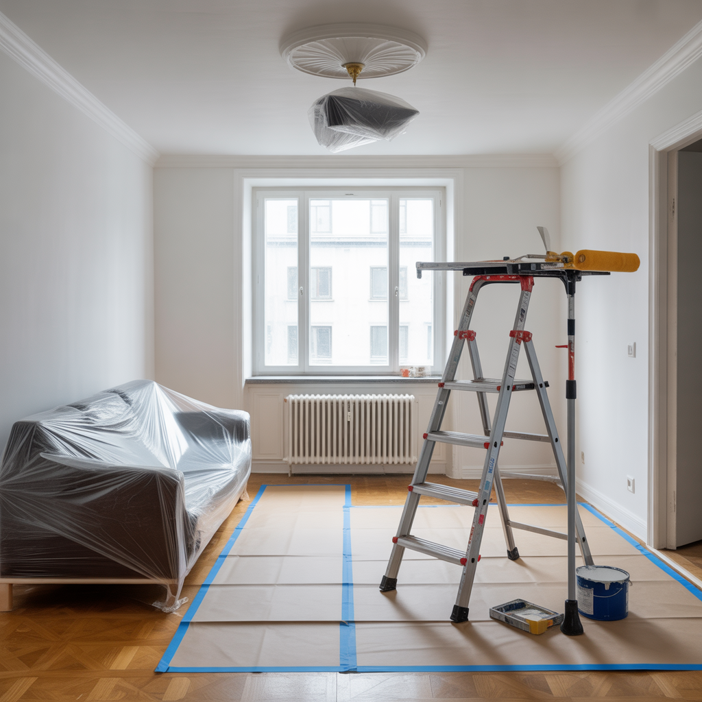 takmalning inomhus checklista for tackning och sakerhet